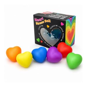 Pelota Sensorial Antiestrés de Corazón con Purpurina que Brilla en la Oscuridad, Juguete Sensorial Blandito para Adultos y Niños, Regalo, Vendedor para el Mercado de Exportación - Product Image 1