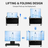 Pantalla LED Todo en Uno de 135 Pulgadas 16:9 3000x1687.5mm P0.93 P1.25 P1.86 de Paso Fino, Plegable y Elevable