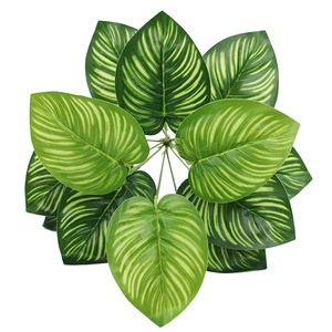 Feuilles de plantes vertes artificielles 30cm-100cm de haut, simulation réaliste en plastique, décoration intérieure, décoration de mariage, bouquet de Pothos Cosmos - Product Image 5