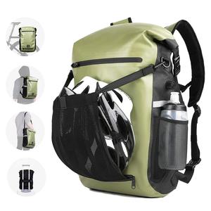Sacoche de vélo 3-<span class=keywords><strong>en</strong></span>-1, porte-bagages, étanche, multifonctionnelle, 22-25L, fermeture éclair <span class=keywords><strong>en</strong></span> PVC, sac à dos unisexe pour vélo, sac de voyage - Product Image 3