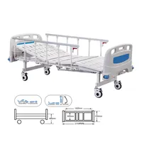 Fabrika ucuz alüminyum alaşımlı korkuluk hasta yatağı kliniği ev hastane ekipmanları tıbbi manuel hastane yatağı