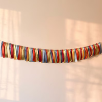 Guirlande de rubans colorée et ajustable avec impression numérique - Décoration amusante pour fête d'anniversaire, bannière pour chaise haute