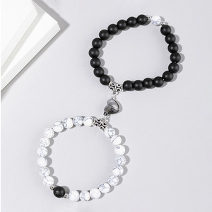 <span class=keywords><strong>2Pcs</strong></span> Set Gelang <span class=keywords><strong>Magnet</strong></span> Pasangan untuk Dia dan Dia, Gelang Manik-Manik Persahabatan <span class=keywords><strong>Magnet</strong></span> Hati, Gelang Pasangan Jarak Jauh yang Serasi - Product Image 1