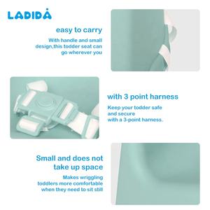 Chaise de sol de voyage écologique pour bébé, siège avec Pu, rehausseur d'alimentation et dîner - Product Image 5