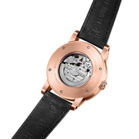 Montre mécanique ODM/OEM CIRNI avec boîtier en acier inoxydable de haute qualité, verre saphir, bracelet en cuir de vache, cadran analogique de 22 mm, 5 bars