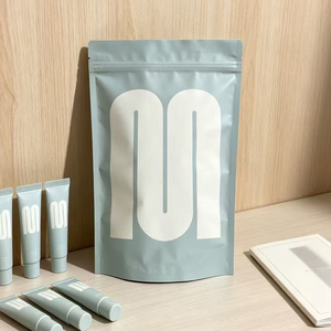 Custom Logo Matte Resealable Stand Up Zipper Pouch Cosmetic Skincare Packaging <b>Bag</b> - Product Image 3