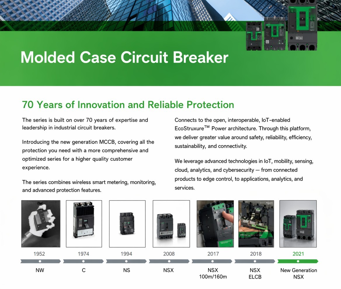 Home Solar System 3Pole 100Amp Easypact Schnedier Low Breaking Range MCCB Moulded Case Circuit Breaker · image 2