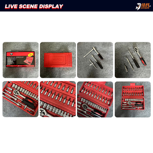 Conjunto Completo de Ferramentas de Mecânico com 46 Peças Kit de Reparo Automotivo Faça Você Mesmo com Chave de Soquete e Ferragens - Product Image 3