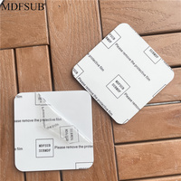 Sous-verres carrés en MDF blanc personnalisables, écologiques, épaisseur 4 mm, vierges pour sublimation, pour boissons, tapis et supports DIY