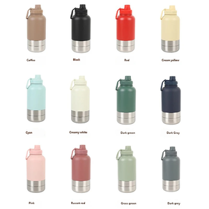 Comedero Personalizado para Mascotas 3 en 1, Botella de Agua Portátil para Perros, Tazones para Perros de Acero Inoxidable Aislados para Exteriores, para Comida <span class=keywords><strong>y</strong></span> Bebida - Product Image 2