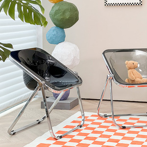 Chaise pliante design, chaise longue pliable avec structure métallique, chaise de salle à manger pour adultes, utilisation dans les cafés et restaurants - Product Image 5