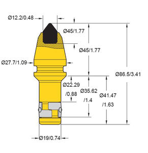 Denti di trincea C21HD punte di trincea per <span class=keywords><strong>Trencher</strong></span> a catena e <span class=keywords><strong>Trencher</strong></span> ruota - Product Image 2