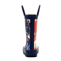 Bottes de pluie en caoutchouc pour enfants unisexes, motif graffiti abstrait, entièrement antidérapantes, avec deux poignées faciles à tirer pour les jours de pluie