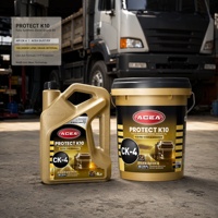 Olio Motore Diesel Sintetico API CK-4 4L/18L, Lunga Durata 100.000 KM, Basso Contenuto di Ceneri, DPF ACEA E6/E7/E9, Lubrificante per Camion Pesanti
