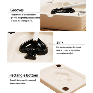 Cendrier créatif en céramique, portable, moderne, pour cigarettes et cigares, pour intérieur/extérieur, décoration de bureau, cadeau artisanal pour hommes et femmes - Product Image 3