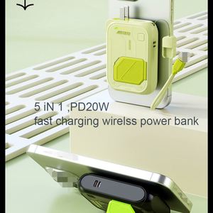 Custom Logo 20000Mah Portable Wireless Travel Powerbank With AU UK Plugs New Design Holder and Charger - Product Image 2