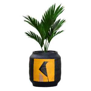 Stylish Indoor Black Flower <b>Pot</b> Modern Decorative Home Planter Office Desk <b>Holder</b> for Living Room Decor Tabletop Greenery - Product Image 6