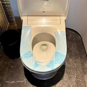 Disposable Toilet Seat Cover Blue Waterproof Travel Hotel Use One Time Protection - Product Image 5