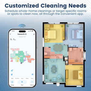 AIRROBO 5500pa APP Sprach steuerung Benutzer definierte Karte Haustier bereich Tiefen reinigung Ultraschall Teppich Kehr wasser Mop Roboter Staubsauger - Product Image 4