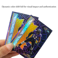 Imprimé personnalisé exquise feuille holographique bords or spot UV jeu de cartes à collectionner sport à collectionner