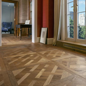 Parquet en chêne blanc résistant aux taches, antidérapant, silencieux, brillant, grade AB, 15 mm, 16 mm, 18 mm, multicouche, en frêne, à joint T&G, style Versailles, pour intérieur et sports - Product Image 1