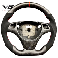 Volant sport personnalisé en fibre de carbone véritable V8carbon pour E81 E82 E84 E87 E88 E90 E92 E93, pièces automobiles, modification, style racing