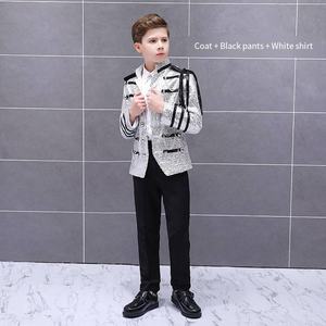 소년 스팽글 & 술 유럽 군사 원피스 의상 로얄 팰리스 프린스 공연 의상 무대 쇼 우아한 유니폼 - Product Image 5