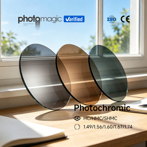 Photomagic Manufacturers – Lentilles optiques bon marché 1.56 avec revêtement vert, <span class=keywords><strong>verres</strong></span> photochromiques unifocaux pour lunettes - Product Image 1