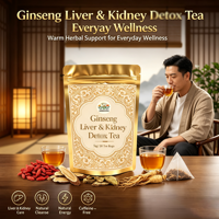 OEM Ginseng Liver Kidney De*tox Herbal Tea 6-in-1 Premium Blend Reishi Dendrobium <strong>Goji</strong> <strong>Berry</strong> Mulberry Antioxidant Energy