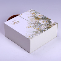 Boîte cadeau en carton rigide personnalisée, emballage vide, double porte, fermeture magnétique avec poignée, pour mariage, anniversaire, cadeaux d'affaires