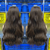 Perruques Lace Front en cheveux humains vietnamiens bruts, ondulées, sans colle, avec dentelle HD, vente en gros pour femmes noires