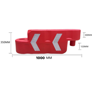 Barrières de sécurité empilables EGS en PEHD pour karting, imitation de route, piste de confinement, réflecteur fléché pour karting, pour intérieur et extérieur - Product Image 1