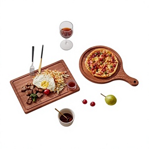 Plato de Madera para Servir Filetes con Asa, Apto para Lavavajillas, para Pizza y Barbacoa - Product Image 5
