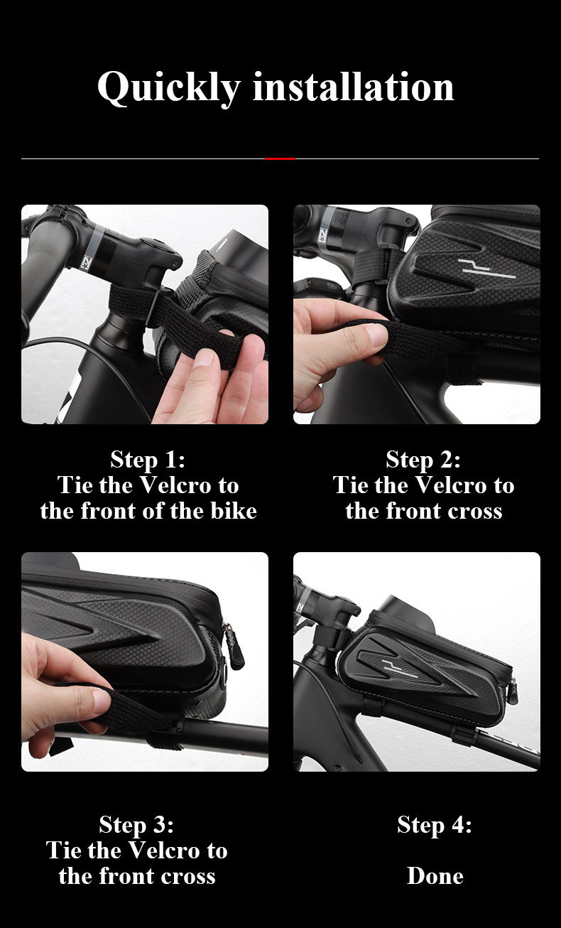 Hongdak Waterproof Bicycle Bag Frame Front Top Tube Cycling Bag Reflective Phone Case Bag MTB Bike Accessories