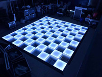 Équipement d'éclairage de scène LED 5050RGB 3 en 1 15W Lumière de piste de danse magnétique IP55 Contrôlée par DMX512 Verre trempé 500KG/m2