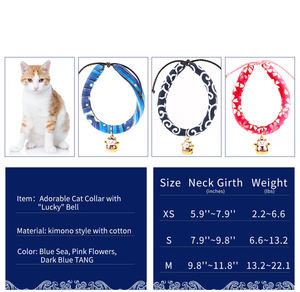 <span class=keywords><strong>Collar</strong></span> de gato Adorable con campana de la suerte, <span class=keywords><strong>Collar</strong></span> estampado hecho a mano de estilo japonés para gatitos, Halloween, Navidad, etc. - Product Image 6