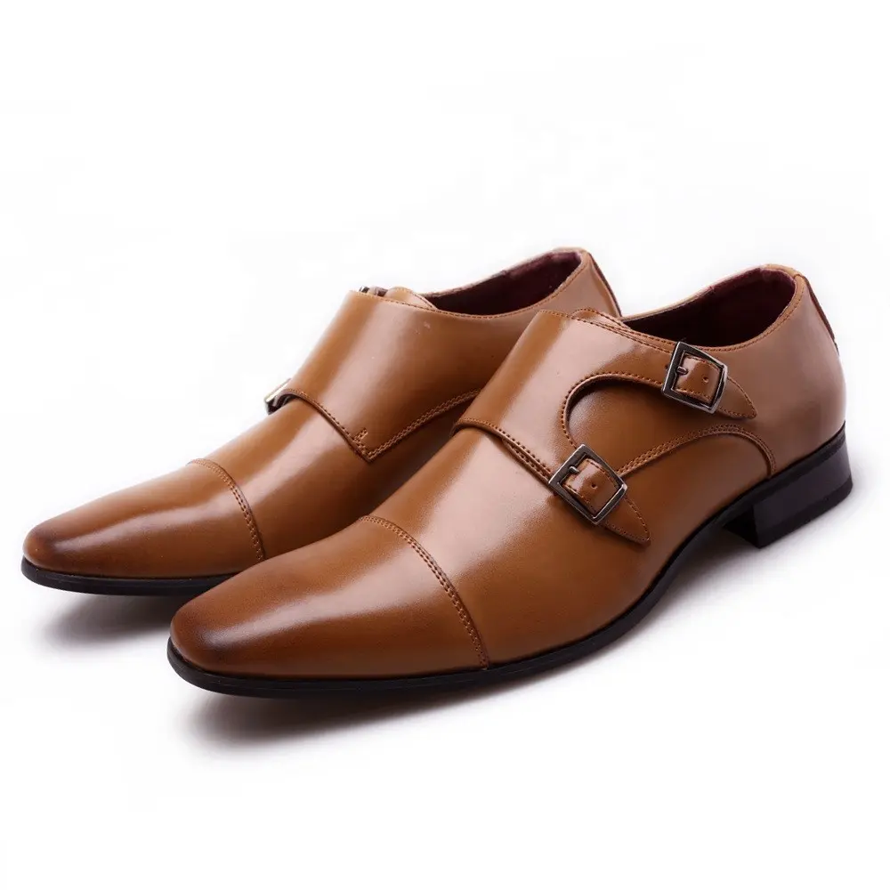 Dynamics Business Dress Leather Shoes Men's Leather Shoes Buckle Office Wedding Shoes