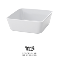 Plat à four carré blanc Mps résistant à la chaleur 22 × 22 cm H 10 cm