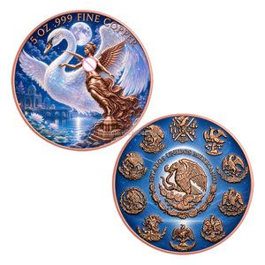 Moneda de cobre de 5 oz al por mayor, coloreada, con diseño de la Diosa de la Libertad alado, mitología, cisne, <span class=keywords><strong>medusa</strong></span>, fantasía, coleccionable, recuerdo, regalo - Product Image 2