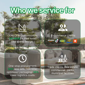 Set di Mobili <span class=keywords><strong>da</strong></span> Giardino in Alluminio di Alta Qualità, Moderno e Confortevole, con Poltrona e Tavolo per Terrazza, Balcone e Cortile - Product Image 6