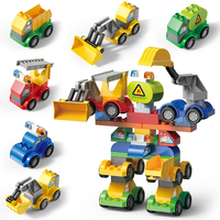 Robot FEELO 6 en 1, Bloques de Plástico ABS Grandes para Niños de 3+ Años, Juguete Educativo de Modelado de Robots, Juego en Caja