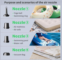 Accessoires de camping et de randonnée, mini pompe à air électrique 3600mAh, utilisée pour gonfler, dégonfler et ranger sous vide les sacs pour matelas gonflables