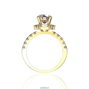 Anillo de Moissanita Sintética (Cultivada en Laboratorio) Redonda Plateada para Mujer, Uso Diario, 7.2 mm - Product Image 5