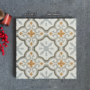 Carrelage décoratif en céramique à motif floral de style marocain Foshan 200x200 pour murs et sols - Product Image 3