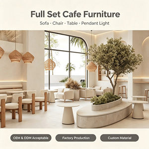 Conjunto de Muebles de Diseño Interior Personalizado Estilo Wabi Sabi para Tienda Minorista, Estudio de Yoga y Meditación, Cafetería Especializada, Salón de Belleza - Product Image 5