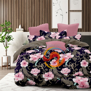 Wholesale <strong>3D</strong> Flat Bedsheets <strong>Sets</strong> Duvet Quilt Premium Luxury king Size <strong>Bedding</strong> <strong>Set</strong> - Product Image 4