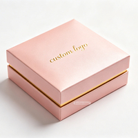 Caja de Embalaje de Joyería Reciclable, Caja de Regalo de Embalaje de Cosméticos y Cuidado de la Piel de Lujo Hecha a Mano y Personalizada con Bolsa de Papel
