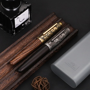 Jinhao 9056 Füll federhalter Tiger Roar Dragon Snarl Design 0,5mm Schreib breite aus Ebenholz Gold Spitze für Studenten Geschenk box - Product Image 1