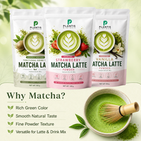 Poudre de matcha latte rose fraise à marque privée OEM, mélange de boisson aromatisée aux fruits, matcha latte