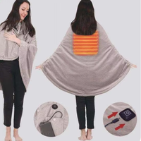 Veste chauffante électrique douillette en flanelle polaire avec 4 niveaux de chaleur et fil double hélice pour usage domestique et professionnel